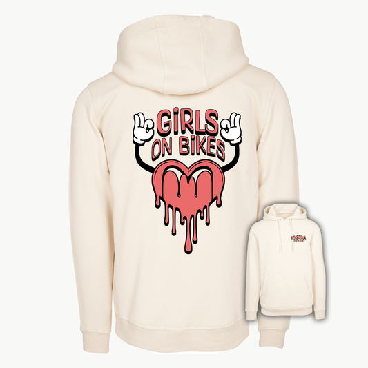 BIKERINA GIRLS ON BIKES HERZ HOODIE