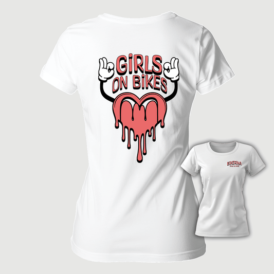 BIKERINA GIRLS ON BIKES HERZ REGULAR SHIRT