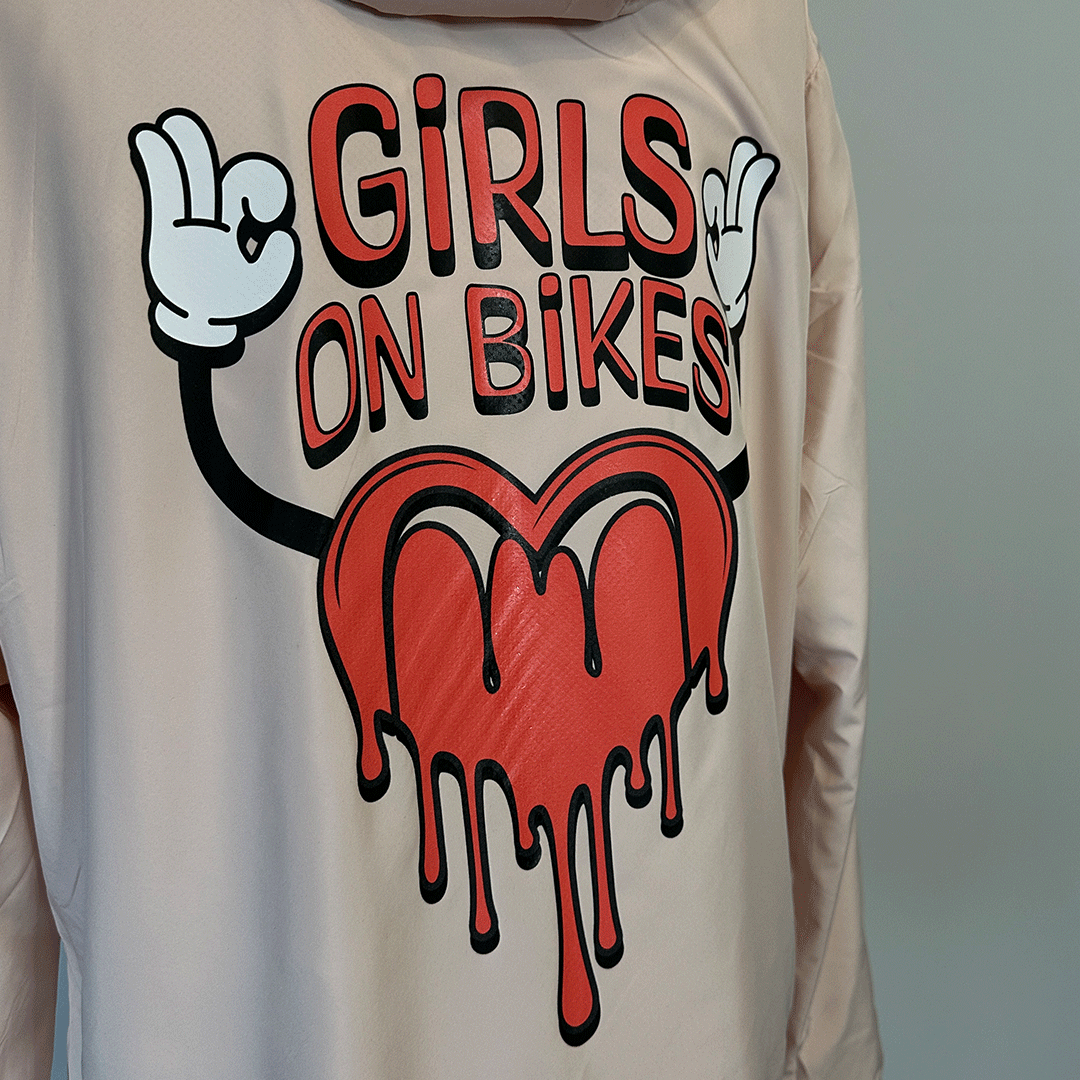 Windbreaker rosa - Girls on bikes